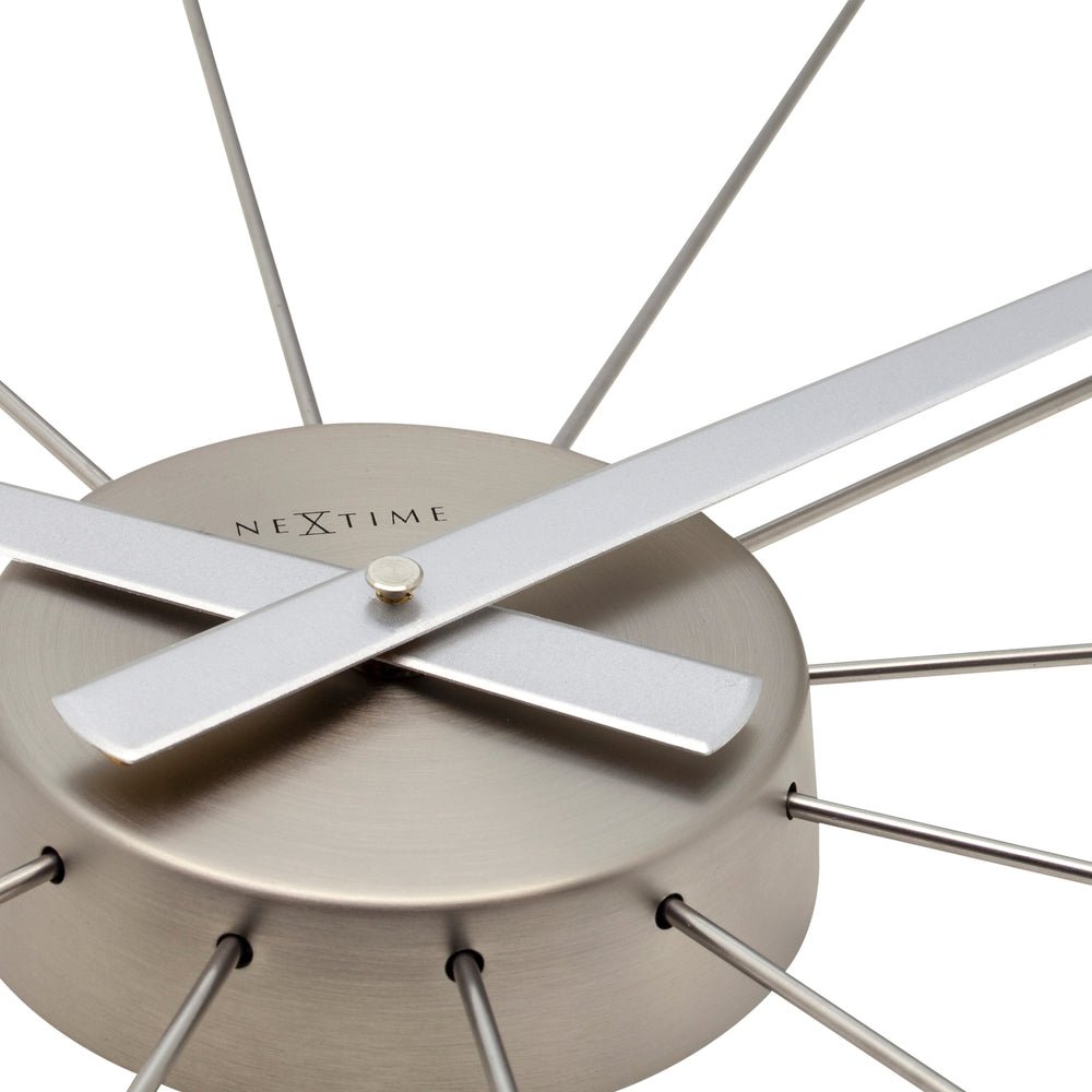 Silver PlugInn Wall Clock 58cm - TickTockClocks