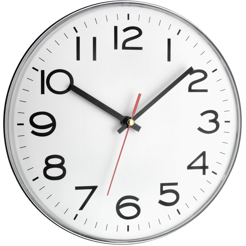 Silver Wall Clock 28cm - TickTockClocks