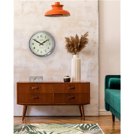 Smiths Retro Wall Clock in Chrome 38cm Personalised - TickTockClocks