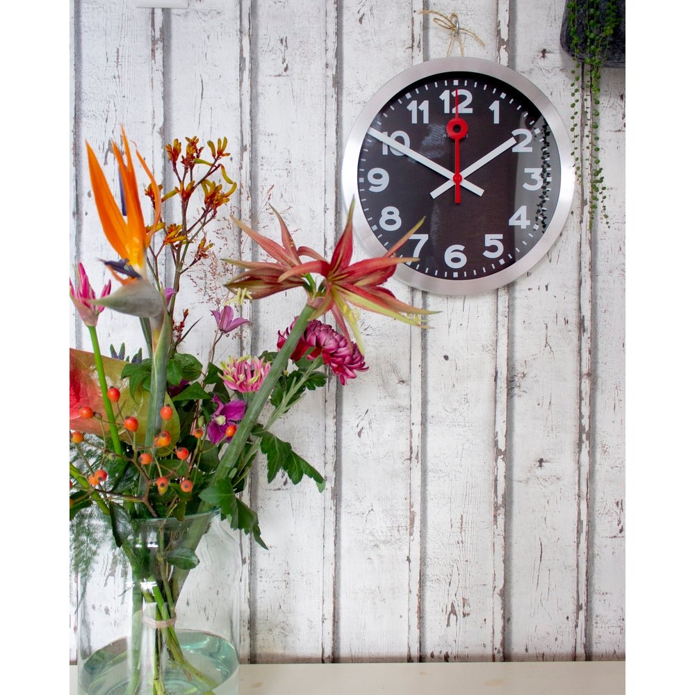 Station Numbers Wall Clock 35cm - TickTockClocks