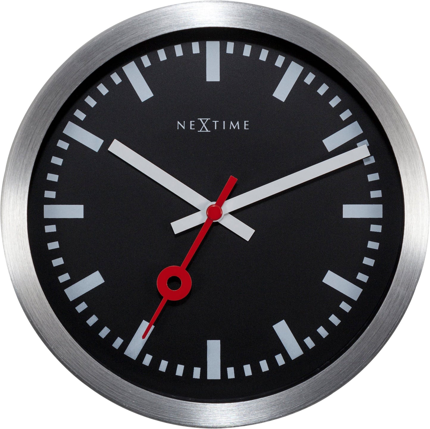 Station Stripe Wall Clock 19cm ( Black ) - TickTockClocks