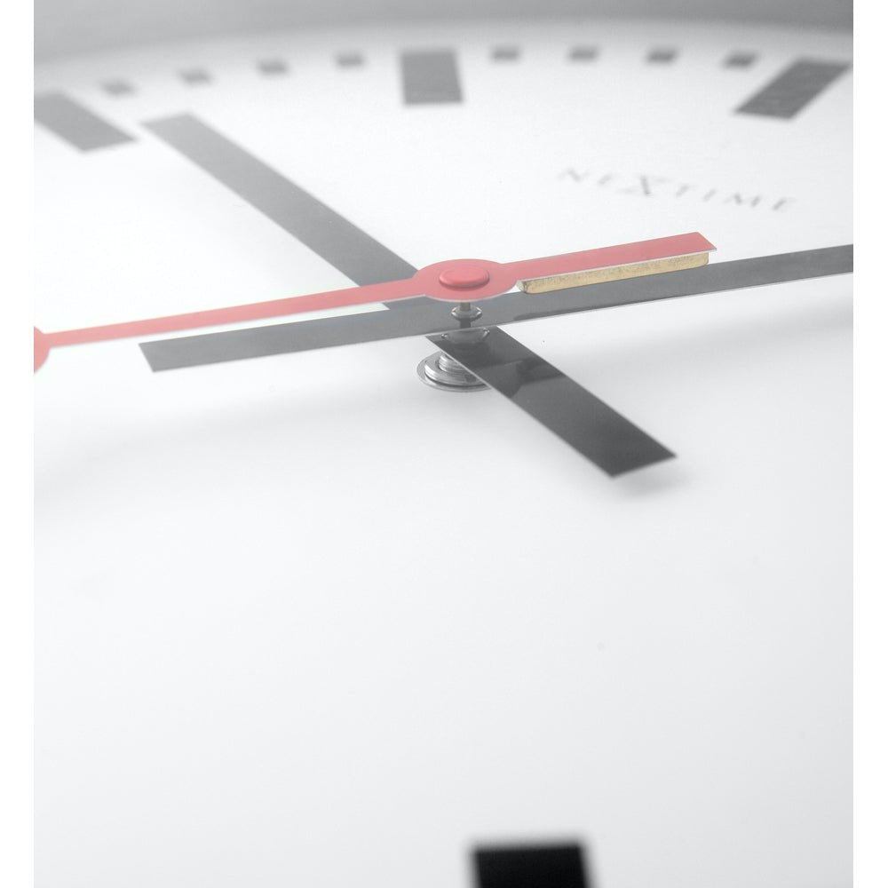 Station Stripe Wall Clock 19cm ( White ) - TickTockClocks