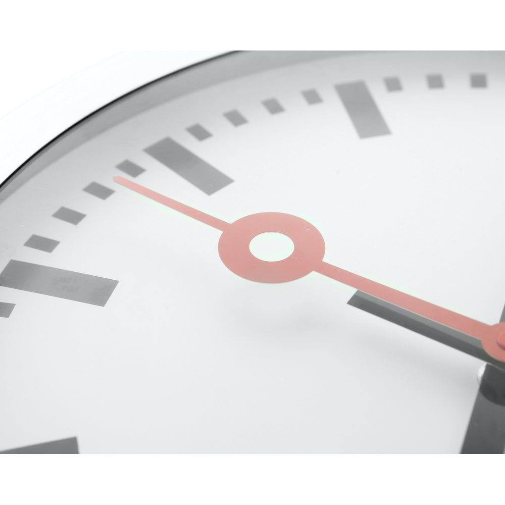 Station Stripe Wall Clock 19cm ( White ) - TickTockClocks