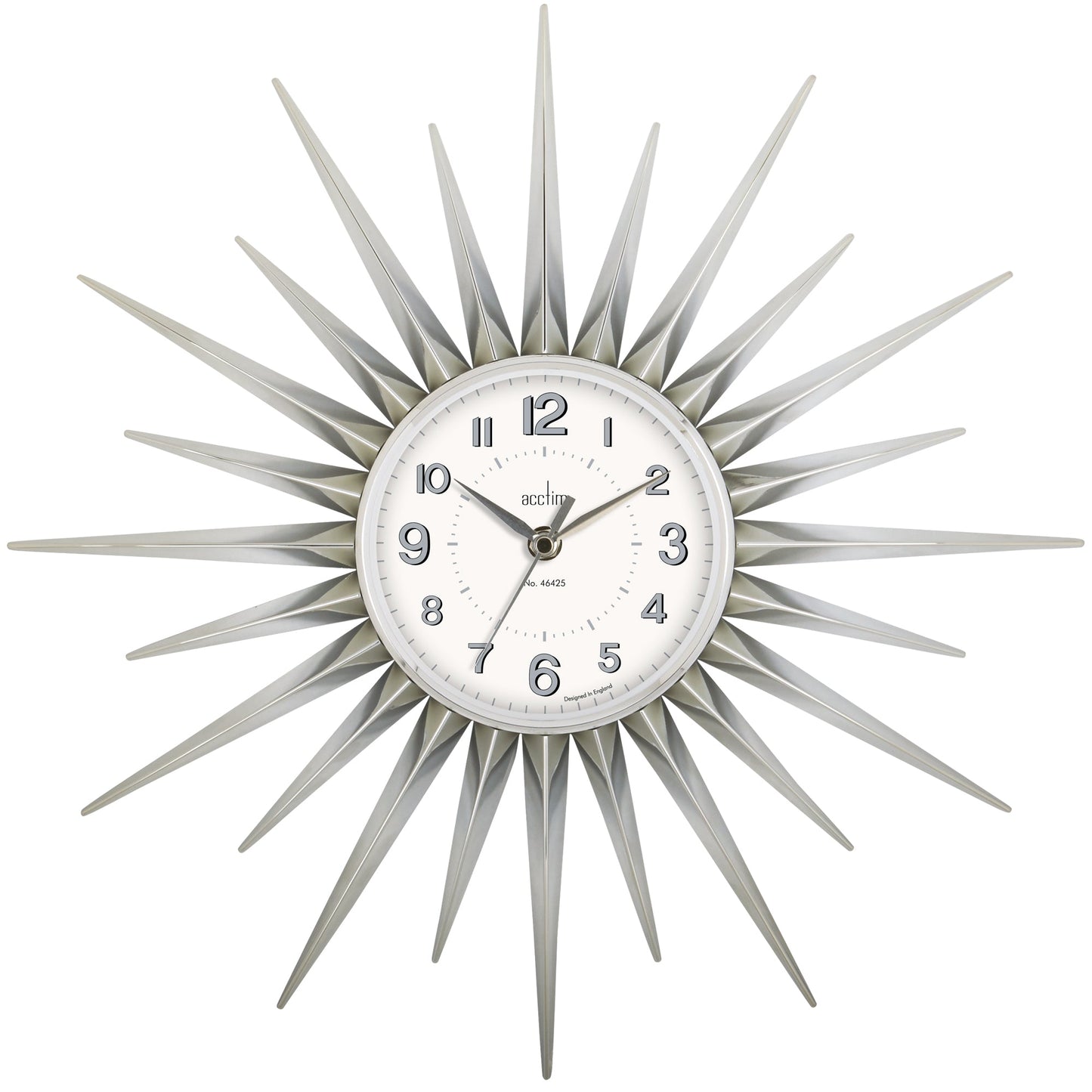 Stella Silver Wall Clock 43cm - TickTockClocks