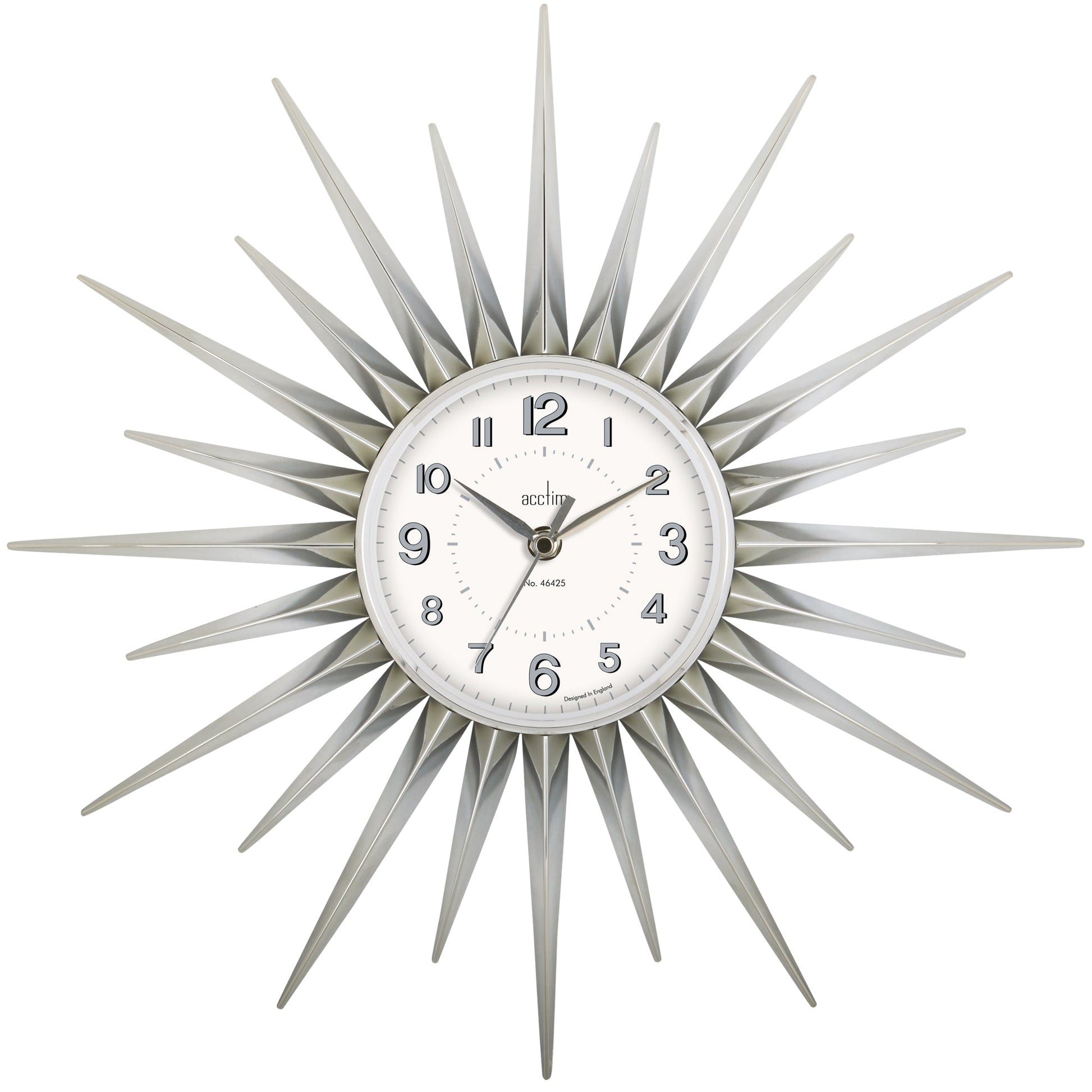 Stella Silver Wall Clock 43cm - TickTockClocks