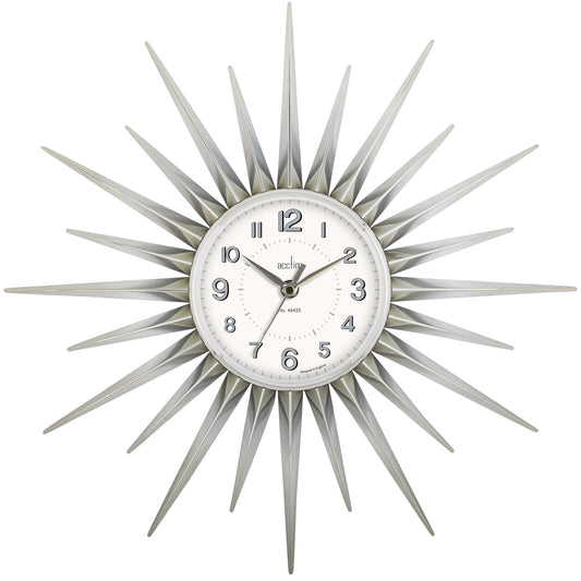 Stella Silver Wall Clock 43cm - TickTockClocks