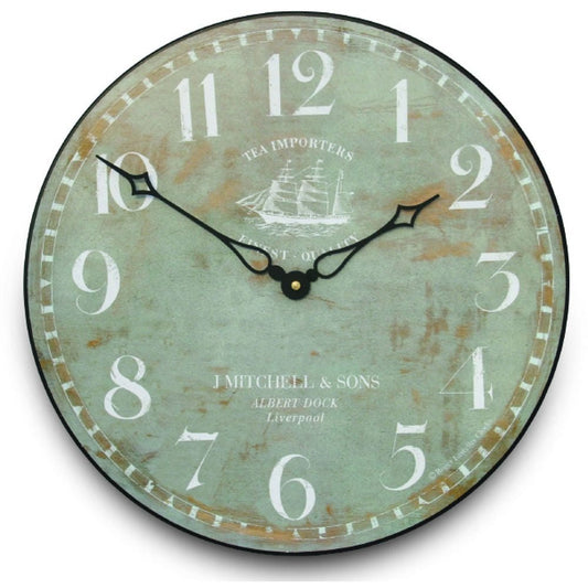 Tea Importers Wall Clock 36cm - TickTockClocks