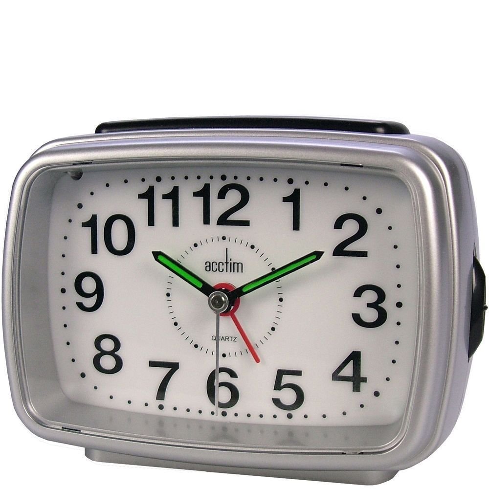 Titan Alarm Clock 11cm Silver - TickTockClocks