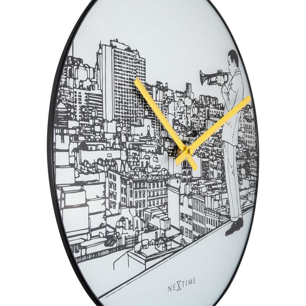 Trumpet City Wall Clock 40cm - TickTockClocks