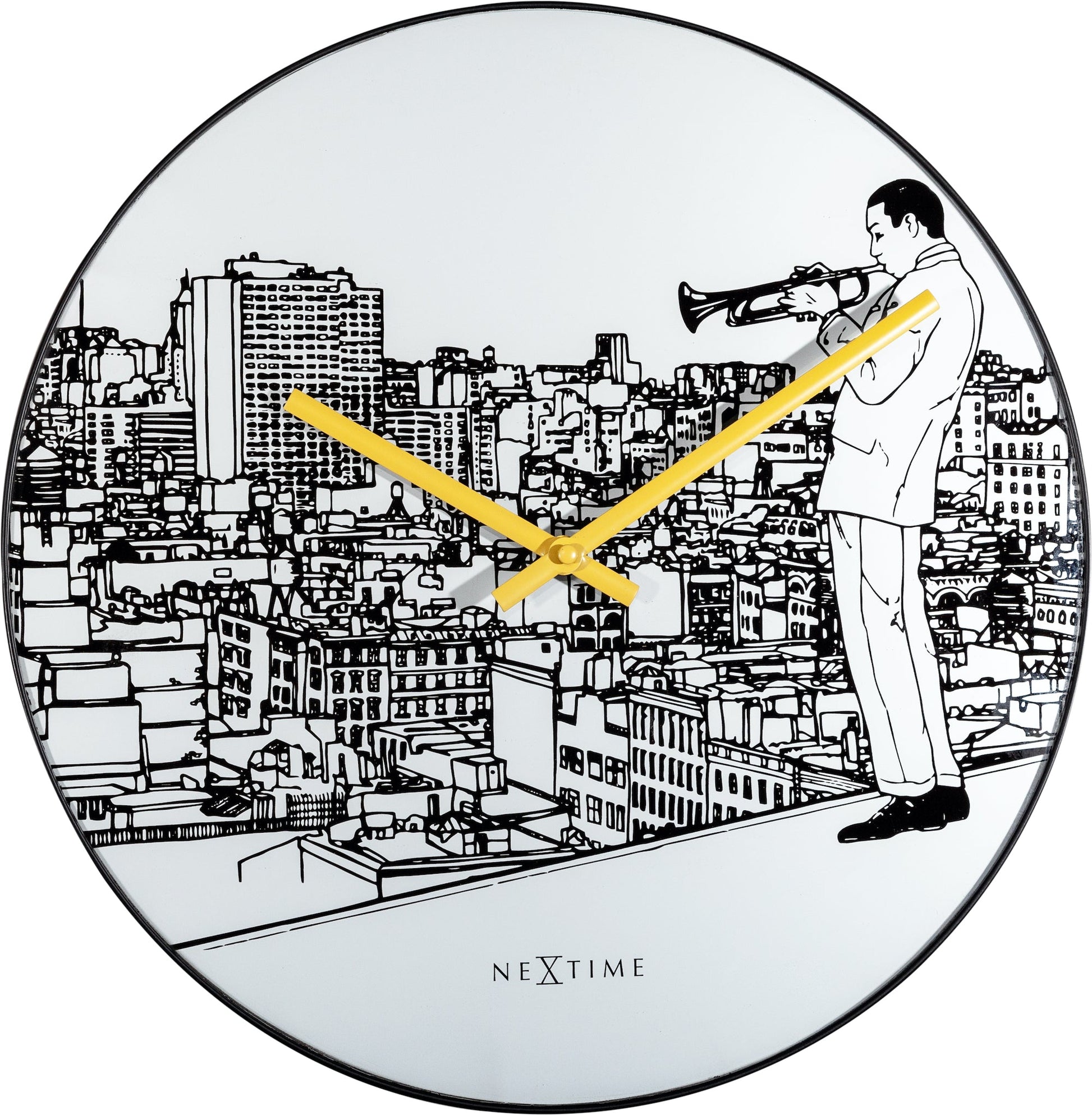 Trumpet City Wall Clock 40cm - TickTockClocks