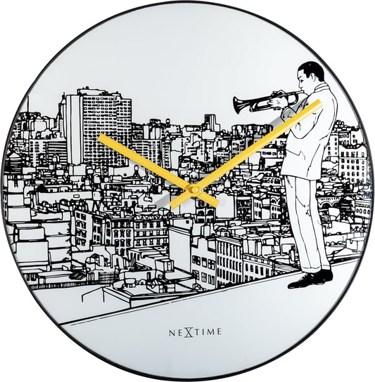 Trumpet City Wall Clock 40cm - TickTockClocks