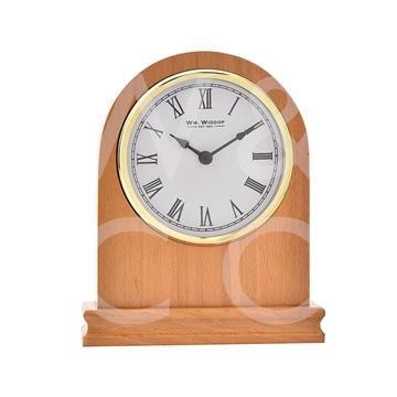 WILLIAM WIDDOP® Wooden Arched Mantel Clock