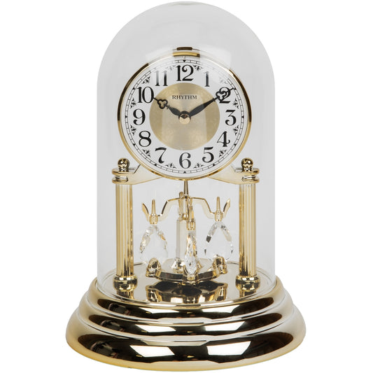 Rhythm Gold Anniversary Clock - Crystals From Swarovski 16cm