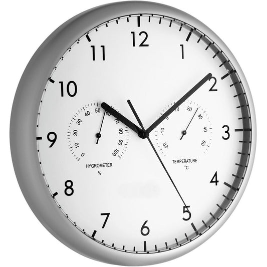 Wall Clock With Thermometer & Hygrometer 26.5cm - TickTockClocks