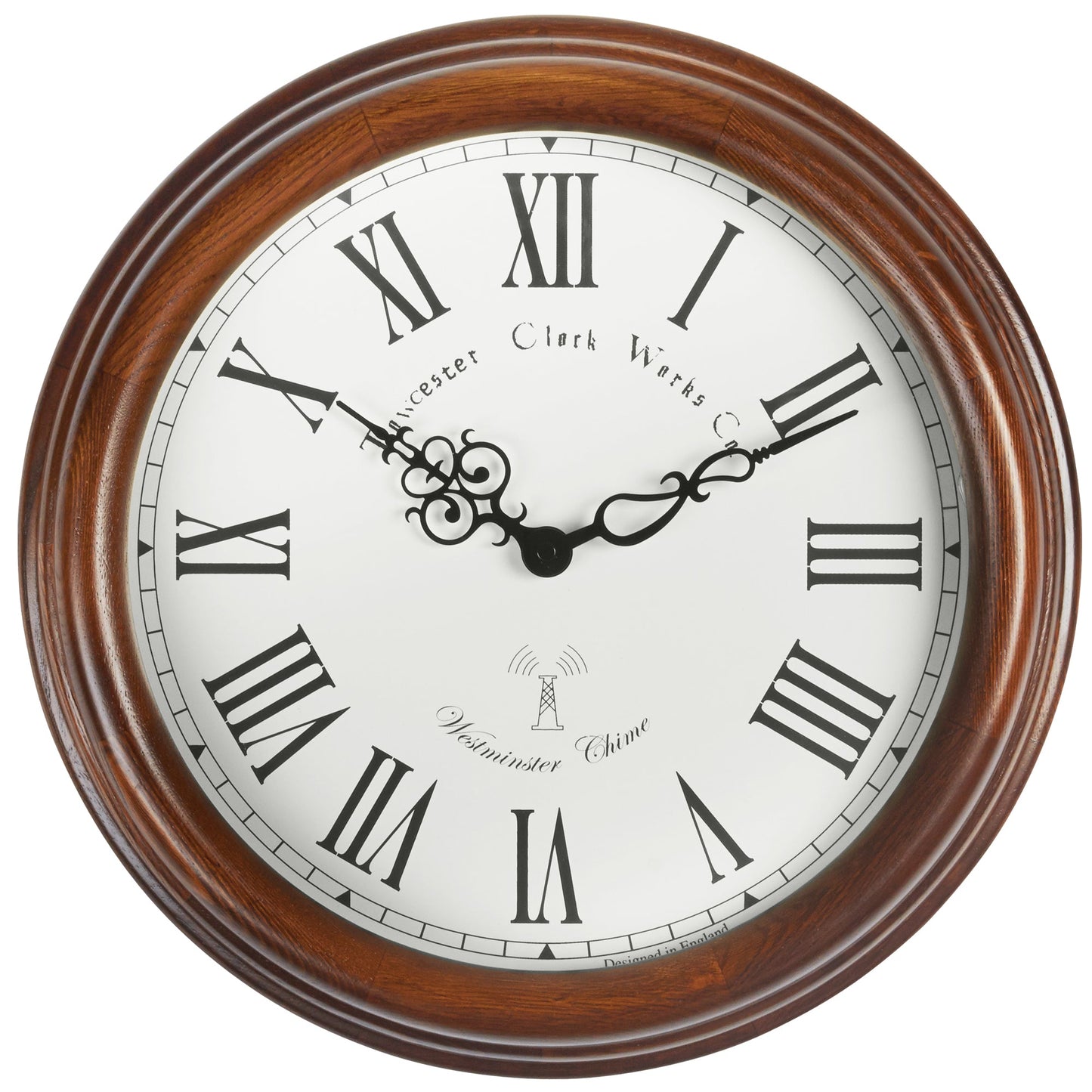 Westminster Chime Radio Controlled Wall Clock 39cm - TickTockClocks