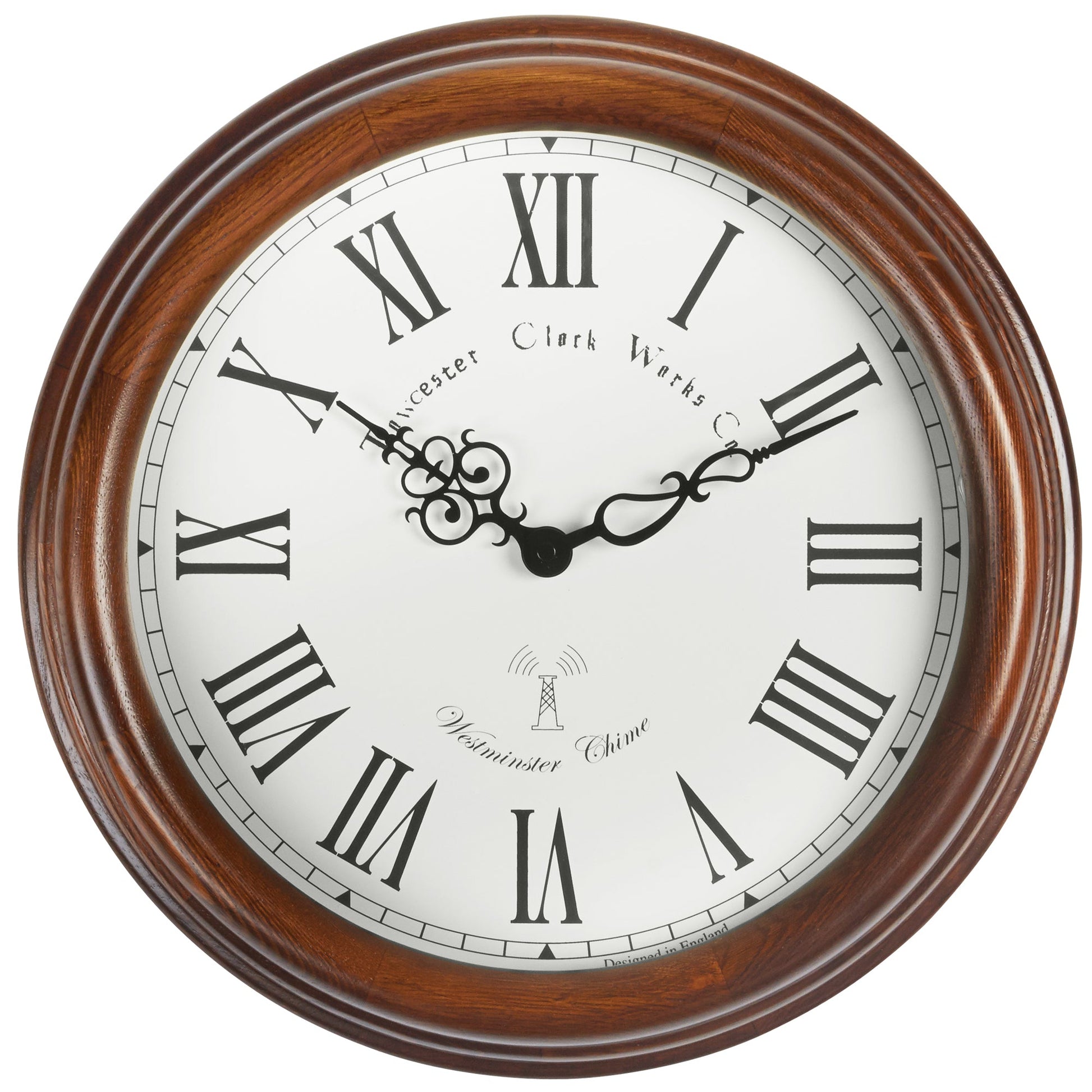 Westminster Chime Radio Controlled Wall Clock 39cm - TickTockClocks