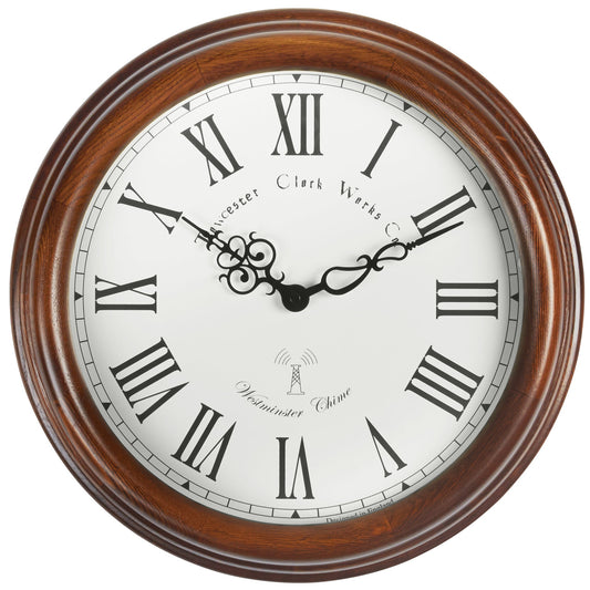 Westminster Chime Radio Controlled Wall Clock 39cm - TickTockClocks
