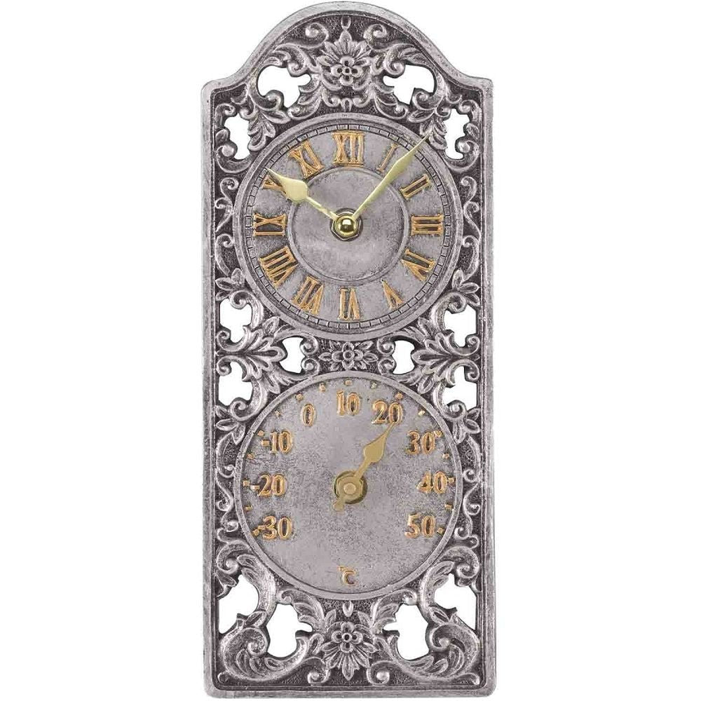 Westminster Outdoor Wall Clock with Thermometer 30cm - TickTockClocks