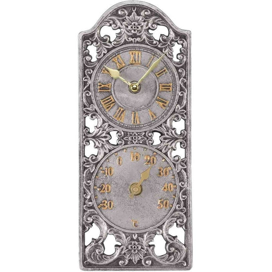 Westminster Outdoor Wall Clock with Thermometer 30cm - TickTockClocks