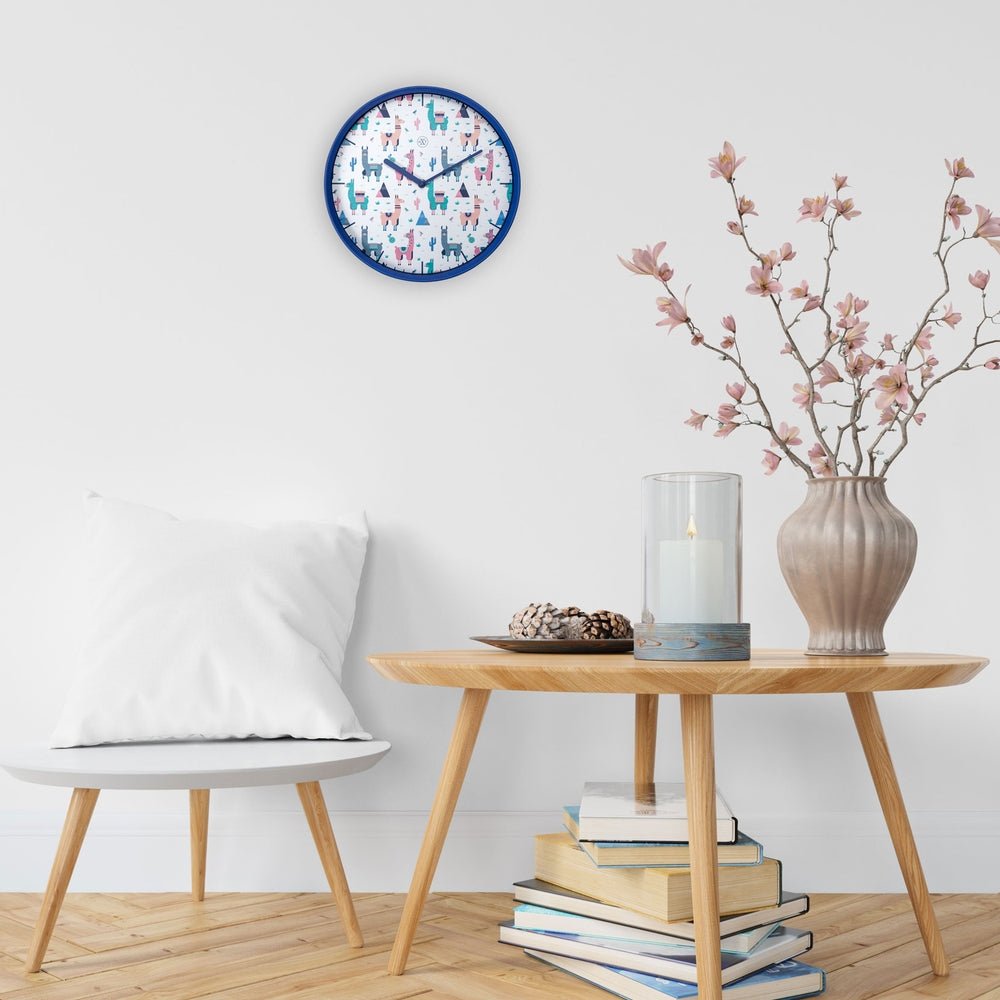 White Alpaca Wall Clock 30cm - TickTockClocks