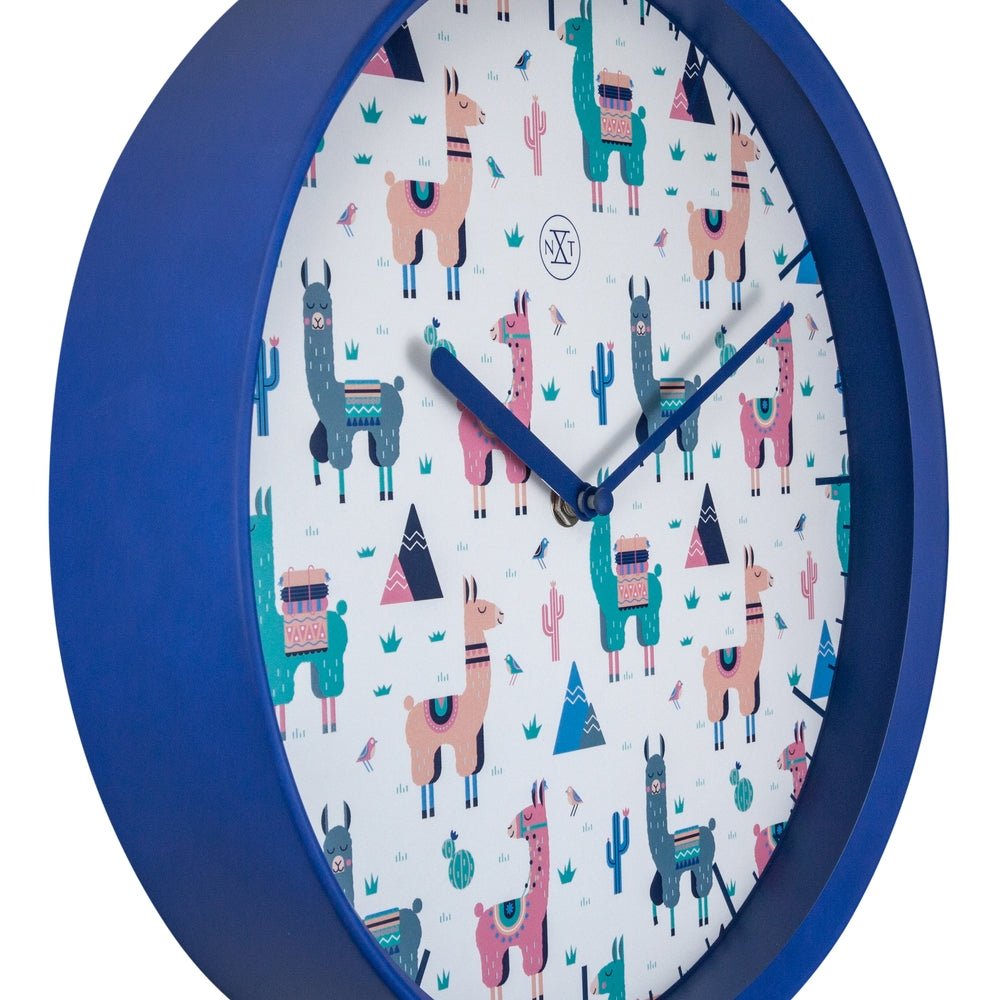 White Alpaca Wall Clock 30cm - TickTockClocks