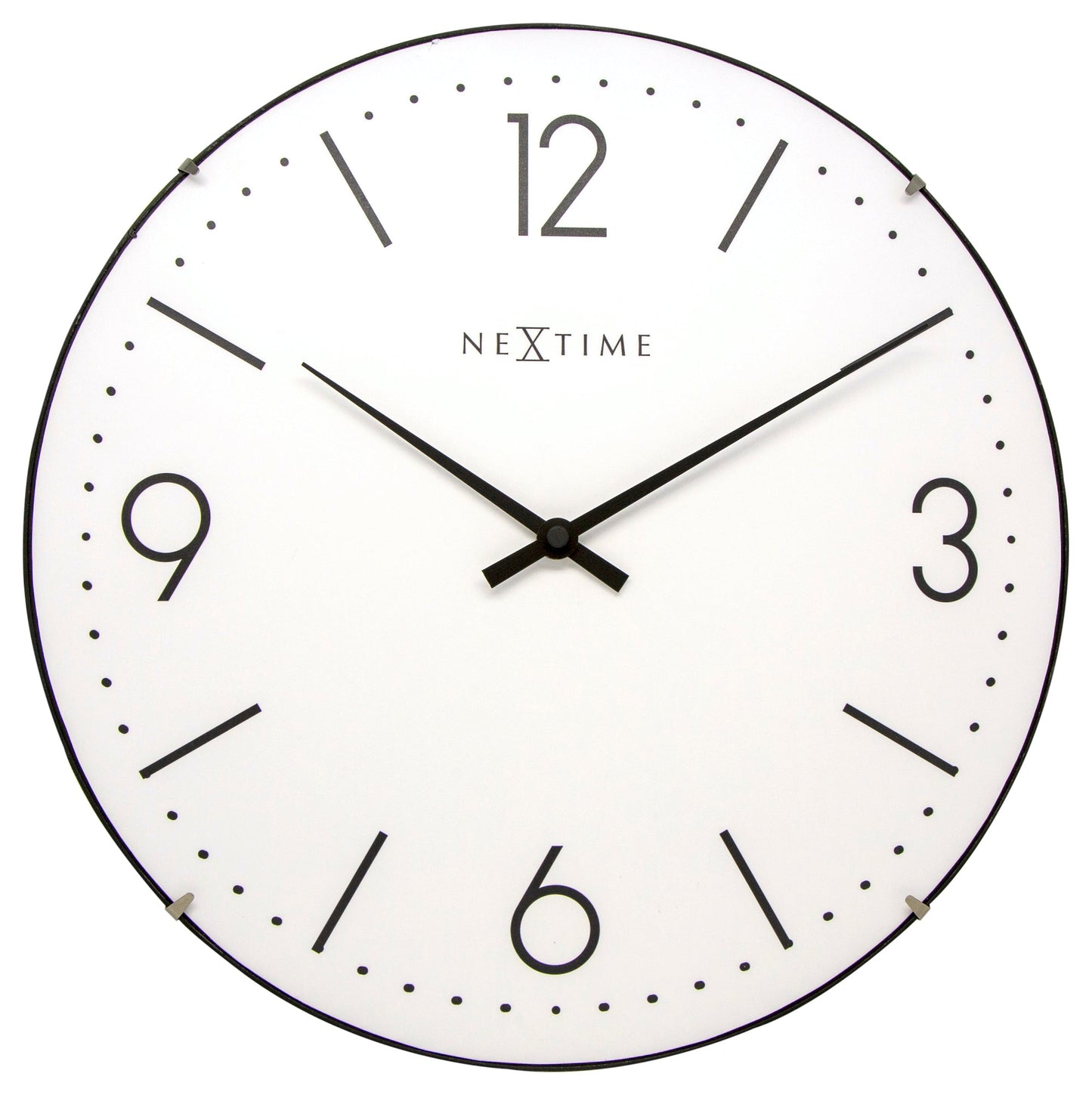 White Basic Dome Wall Clock 35cm - TickTockClocks