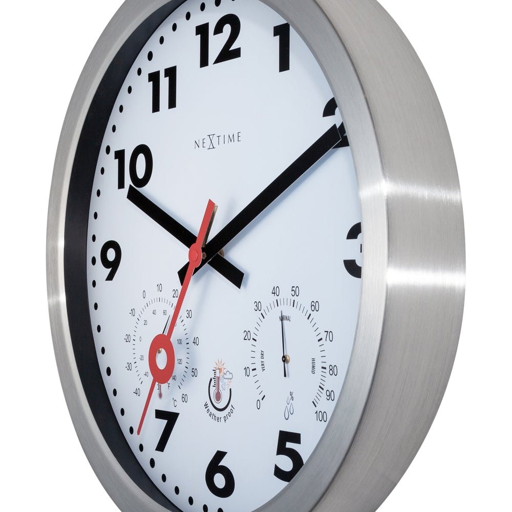 White Clematis Wall Clock 35cm - TickTockClocks