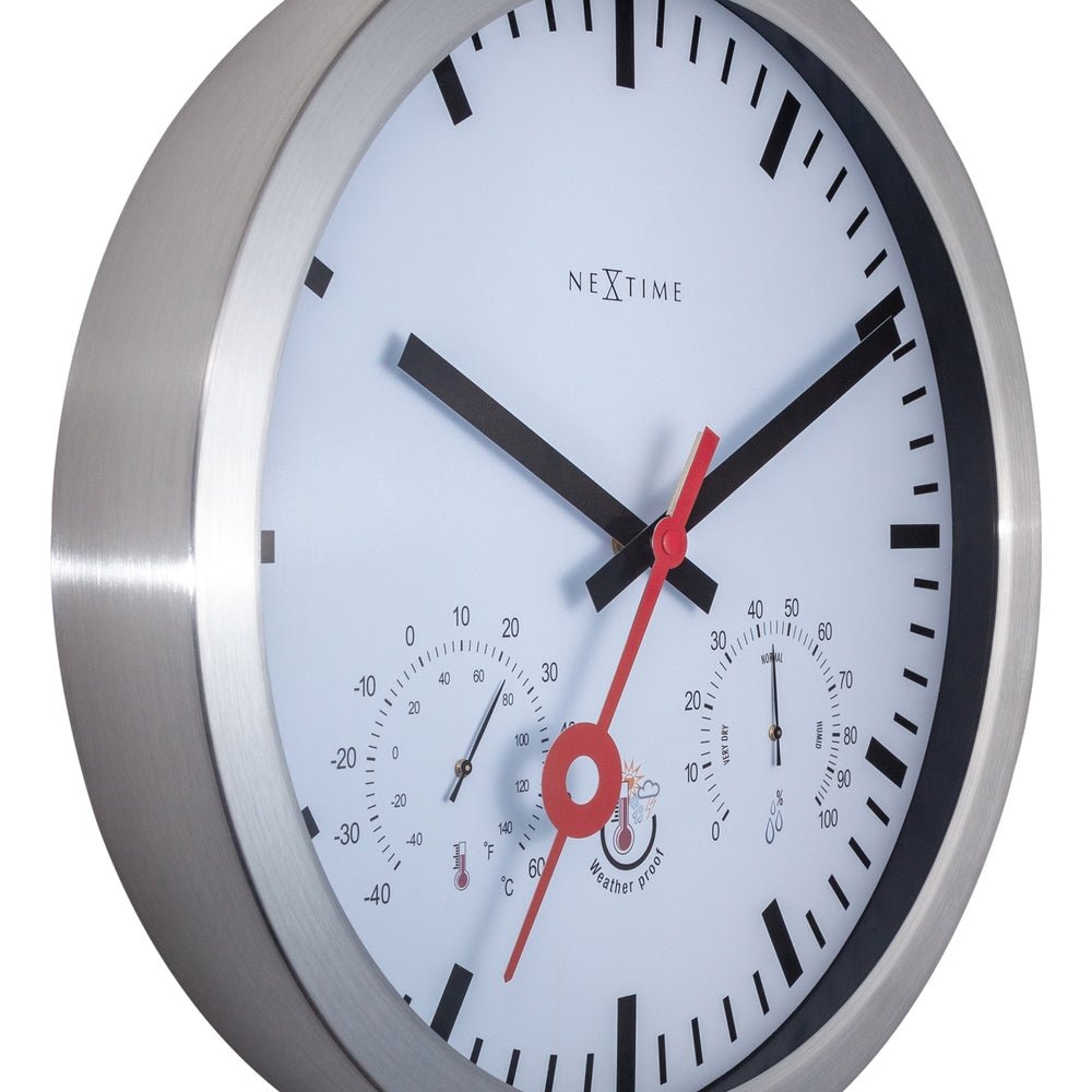White Clematis Wall Clock 35cm - TickTockClocks