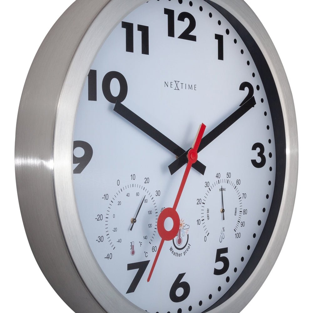White Clematis Wall Clock 35cm - TickTockClocks