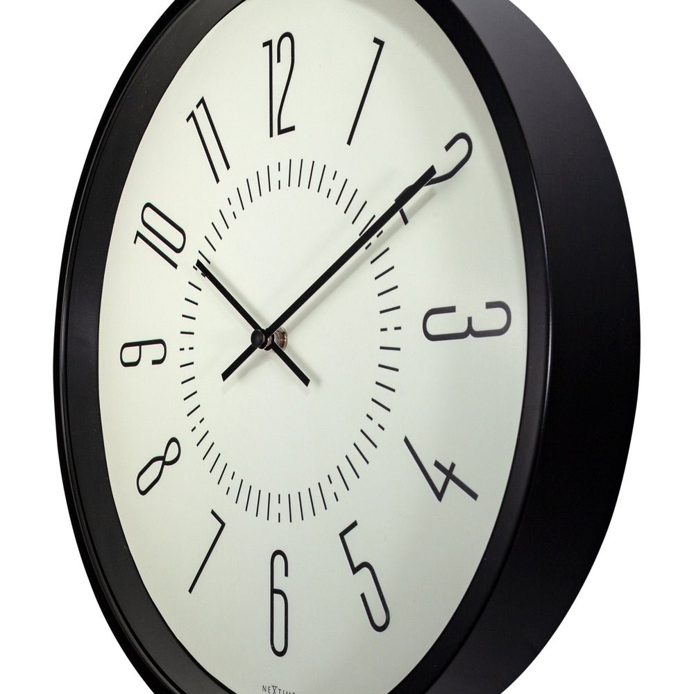 White Luminous Wall Clock 35cm - TickTockClocks