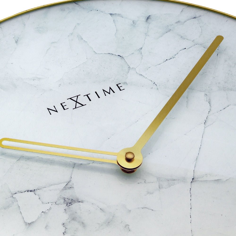 White Marble Wall Clock 40cm - TickTockClocks
