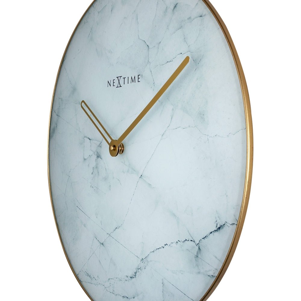 White Marble Wall Clock 40cm - TickTockClocks