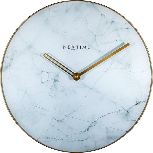 White Marble Wall Clock 40cm - TickTockClocks