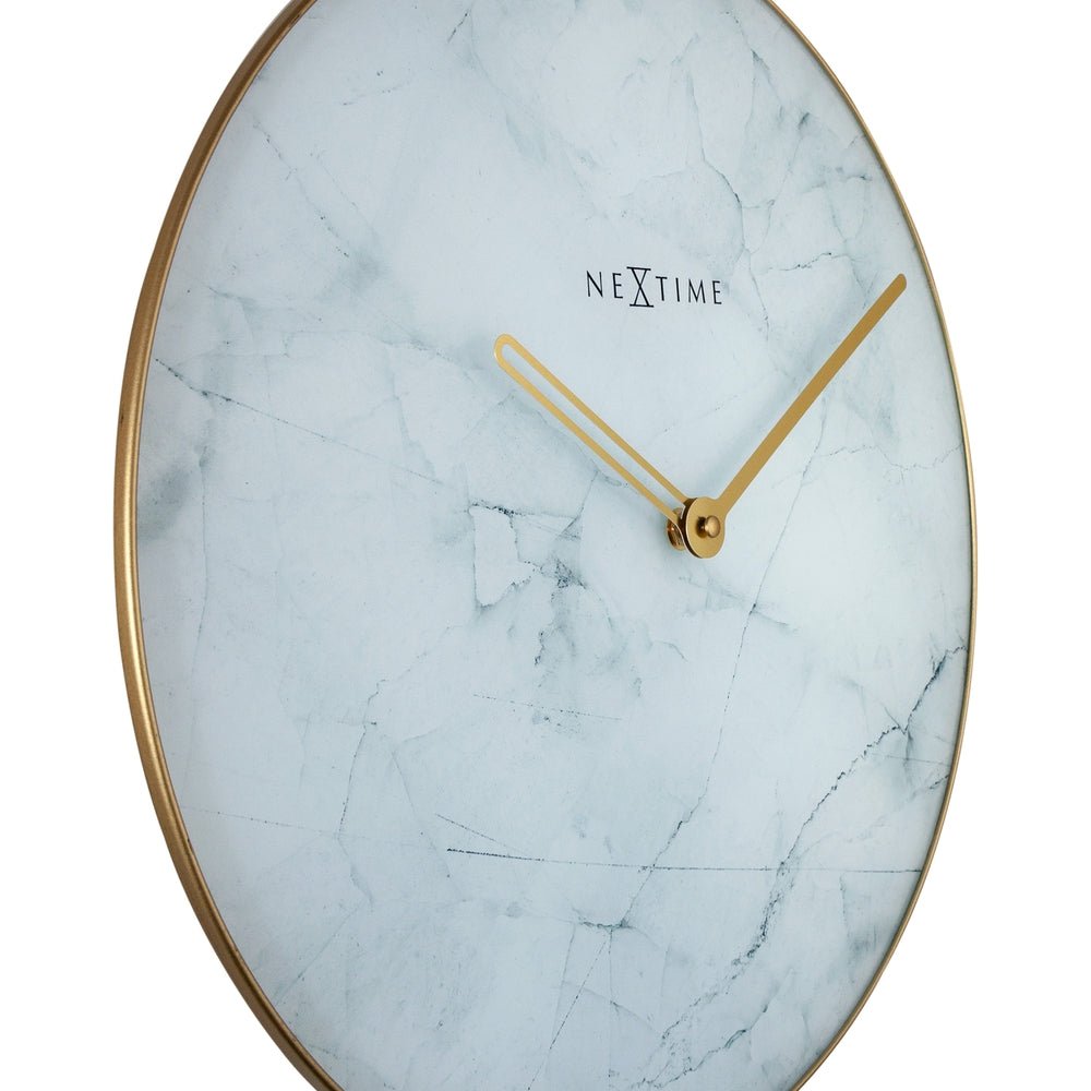 White Marble Wall Clock 40cm - TickTockClocks