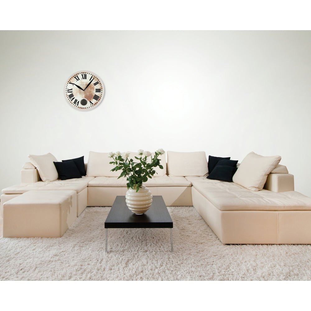 White Romana Wall Clock 43cm - TickTockClocks