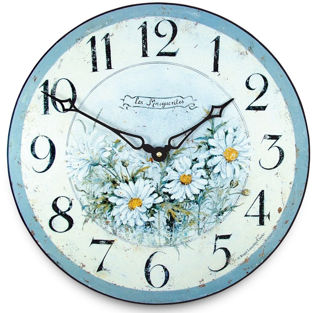 Wild Daisies Wall Clock 36cm - TickTockClocks