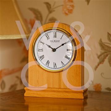 WILLIAM WIDDOP® Wooden Arched Mantel Clock - TickTockClocks