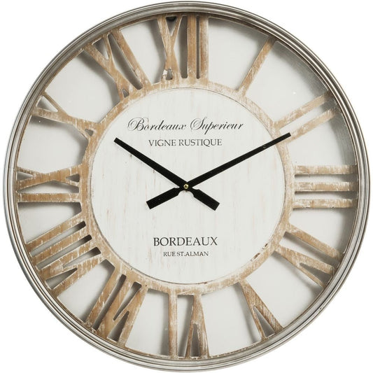 Wood Wall Clock with Cut Out Shabby Chic Dial 60cm - TickTockClocks