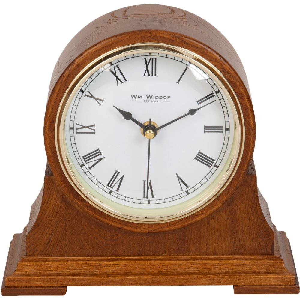 Wooden Barrel Mantel Clock 23cm - TickTockClocks