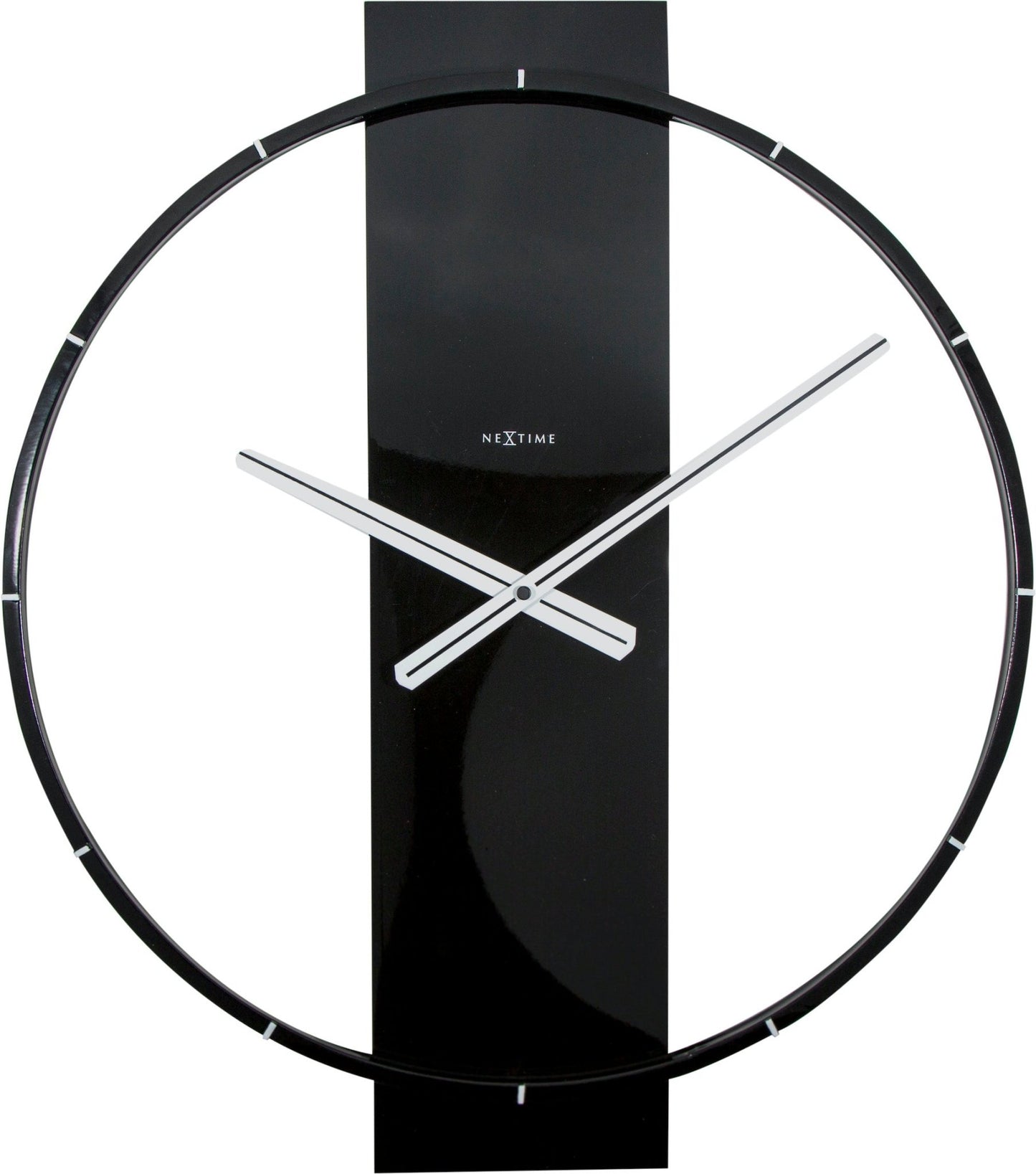 Wood/Steel Black Wall Clock 50cm - TickTockClocks