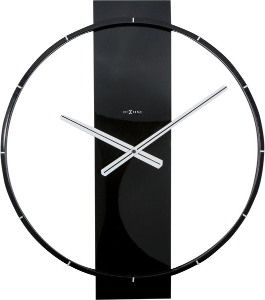 Wood/Steel Black Wall Clock 50cm - TickTockClocks