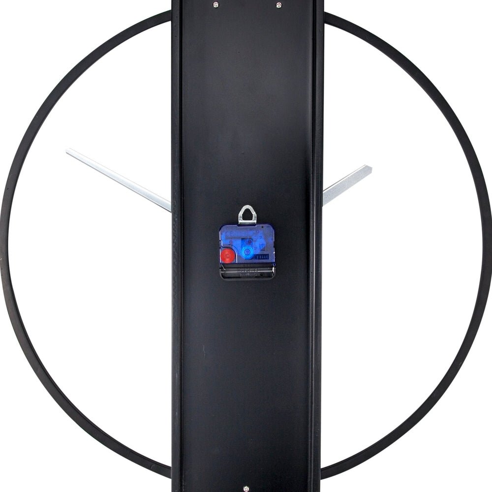 Wood/Steel Black Wall Clock 50cm - TickTockClocks