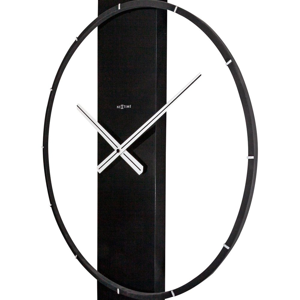 Wood/Steel Black Wall Clock 50cm - TickTockClocks