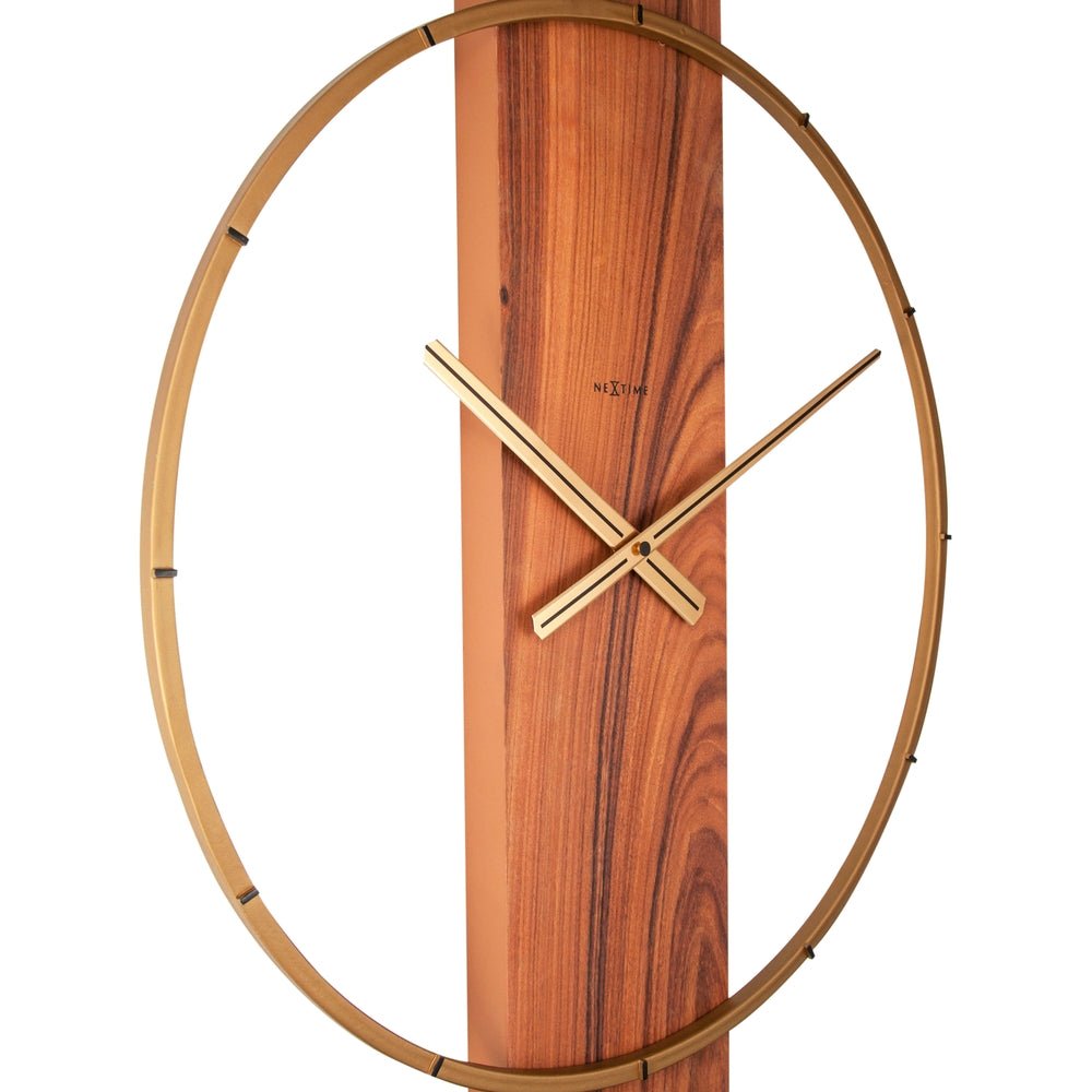 Wood/Steel Brown Wall Clock 50cm - TickTockClocks