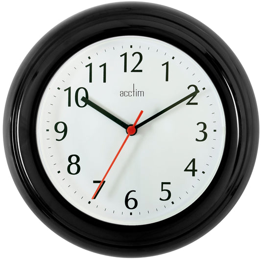 Wycombe Black Wall Clock 22.5cm - TickTockClocks